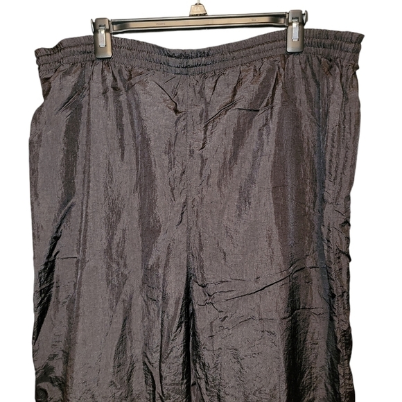 Vintage Track Pants Black Joggers Baggy Fit ankle zippers size XL elastic waist - Picture 5 of 5